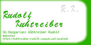 rudolf kuhtreiber business card