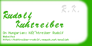 rudolf kuhtreiber business card